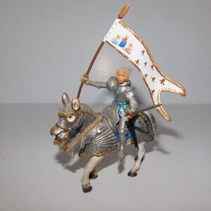 VTG 2002 PAPO Joan of Arc Figure & 2003 Schleich White Knights Horse